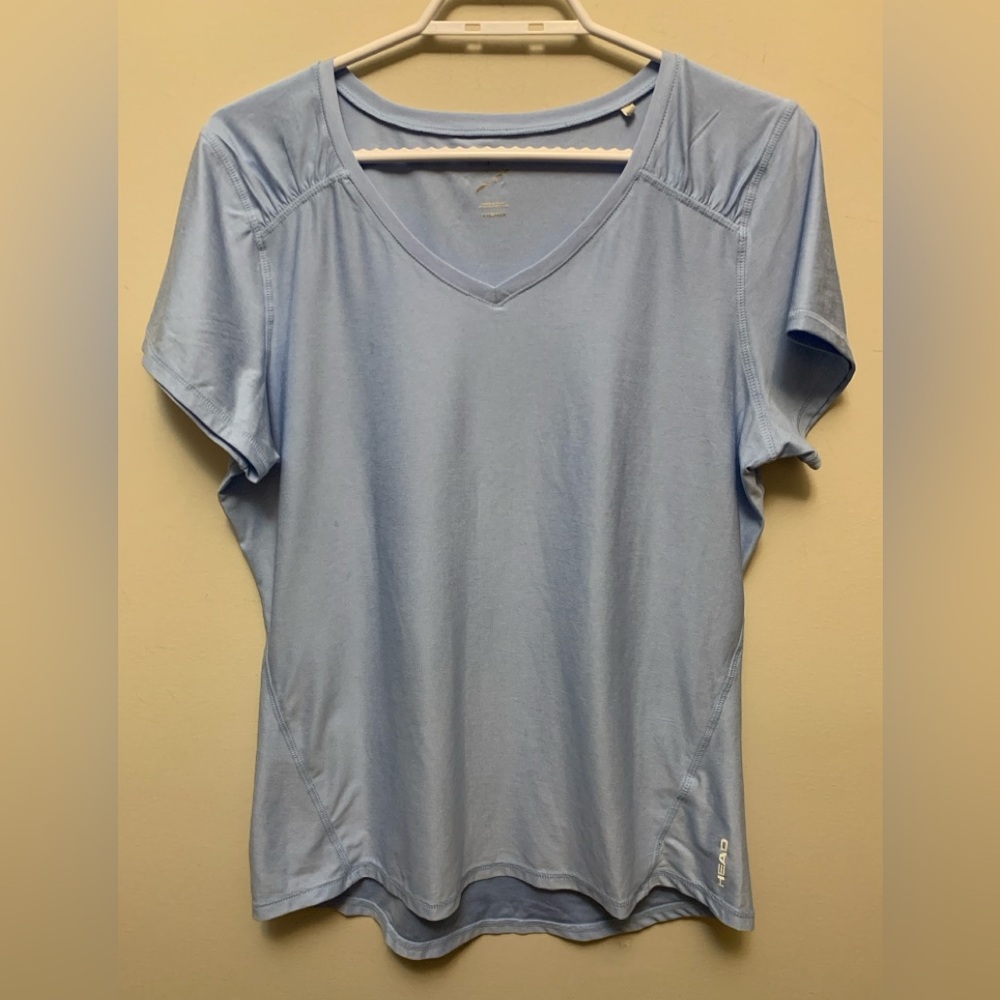 HEAD Women's Sky Blue V-Neck Tee